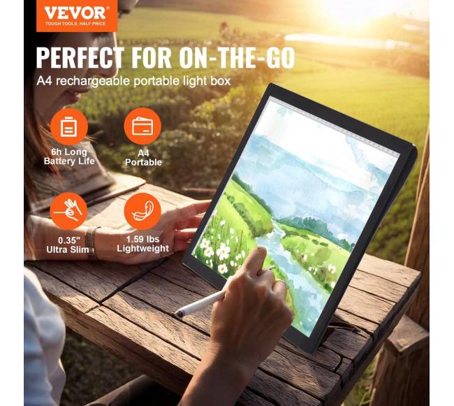 A4 LED švieslentė su pakraunama baterija1