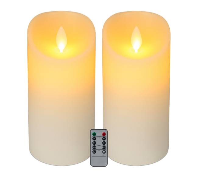 2 LED žvakių rinkinys su laikmačiu0