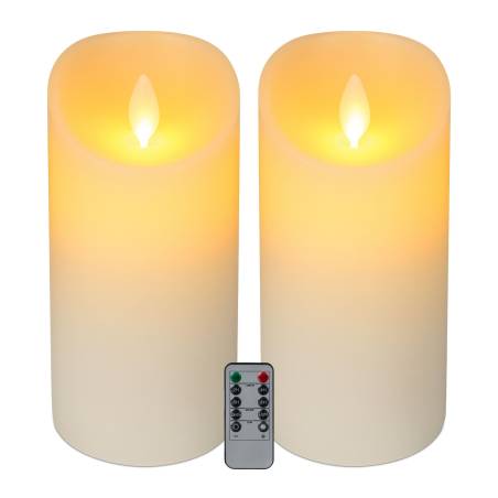 2 LED žvakių rinkinys su laikmačiu0