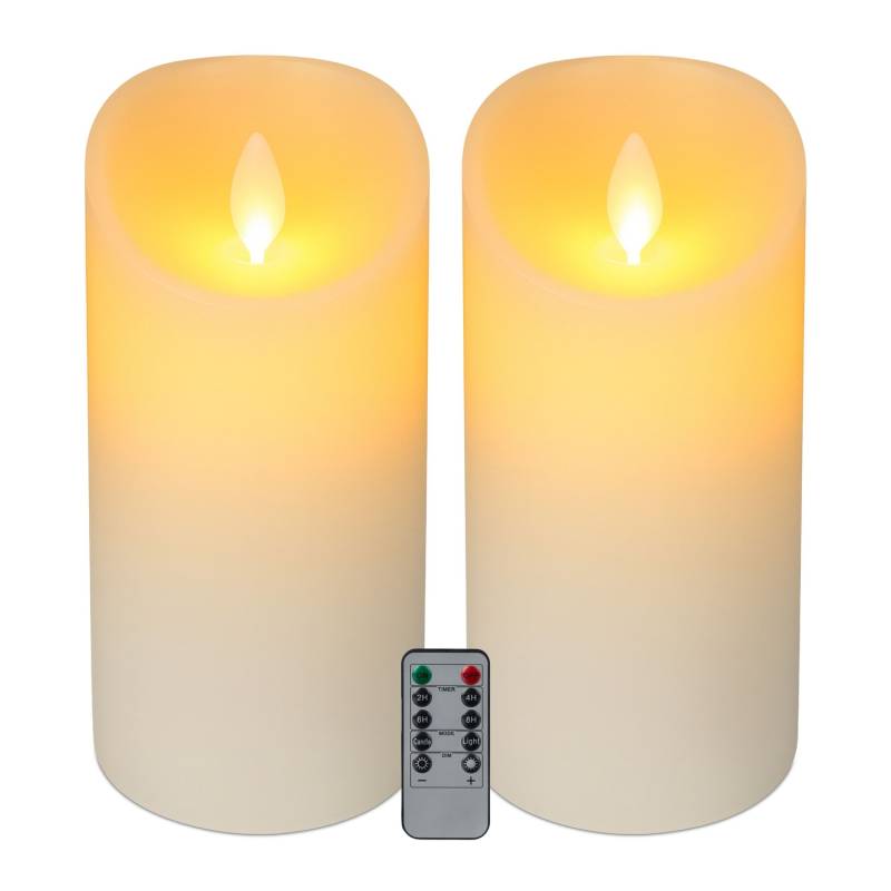 2 LED žvakių rinkinys su laikmačiu0