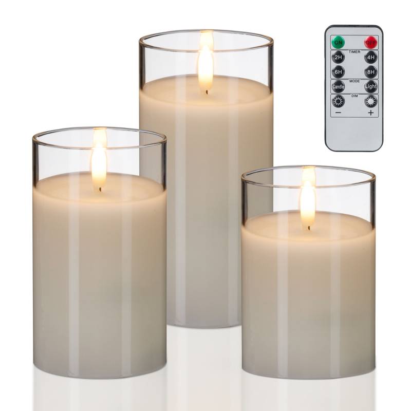 3 LED žvakių rinkinys0