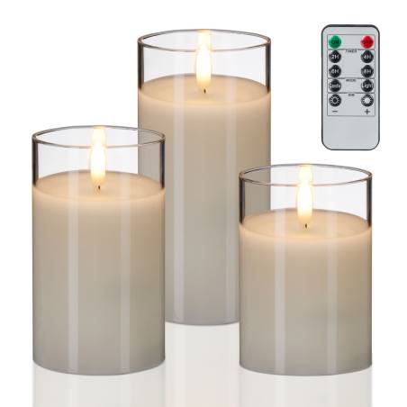 3 LED žvakių rinkinys0