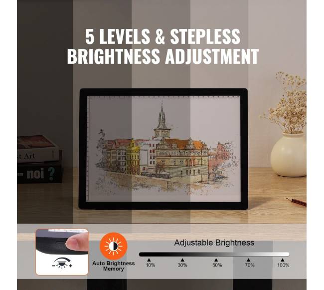 A4 LED švieslentė su pakraunama baterija3