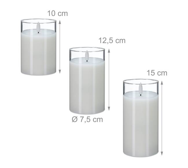 3 LED žvakių rinkinys3