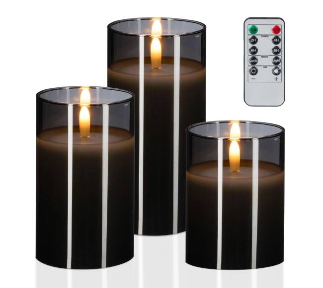 3 LED žvakių rinkinys0