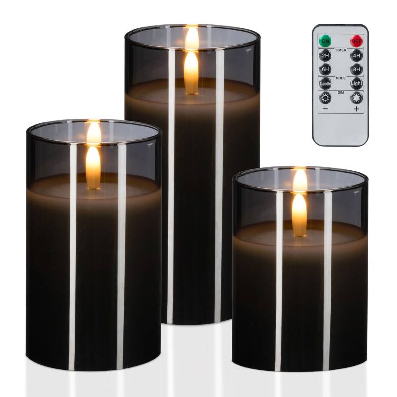 3 LED žvakių rinkinys0