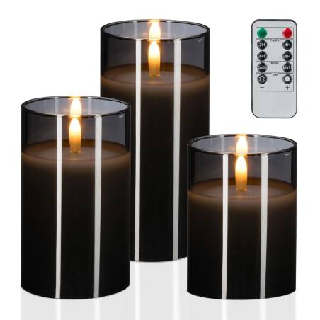 3 LED žvakių rinkinys0