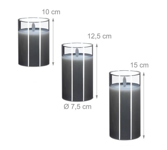 3 LED žvakių rinkinys3