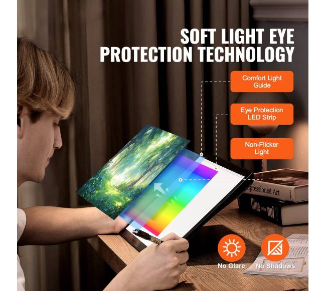 A4 LED švieslentė su pakraunama baterija4