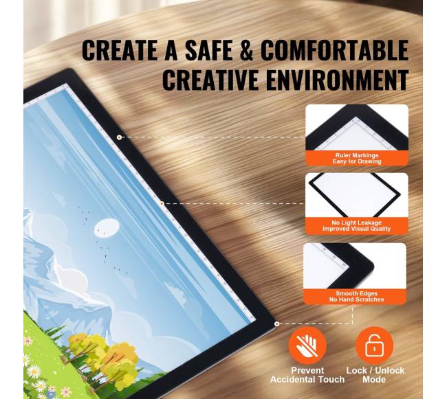 A4 LED švieslentė su pakraunama baterija5