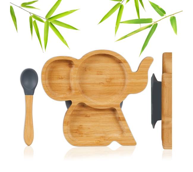 Drambliuko lėkštė mažyliui su šaukšteliu0
