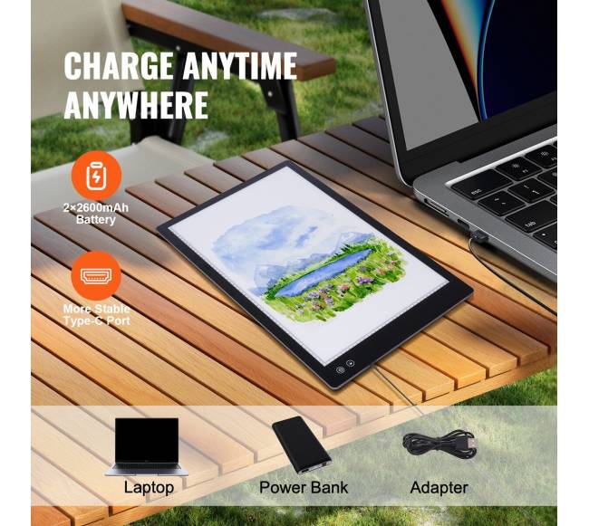 A2 LED šviestlentė įkraunama2