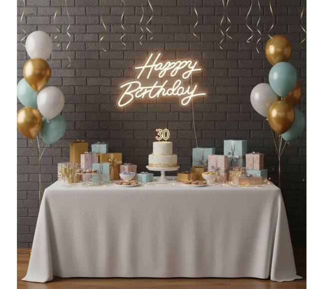 LED ženklas Happy Bday1