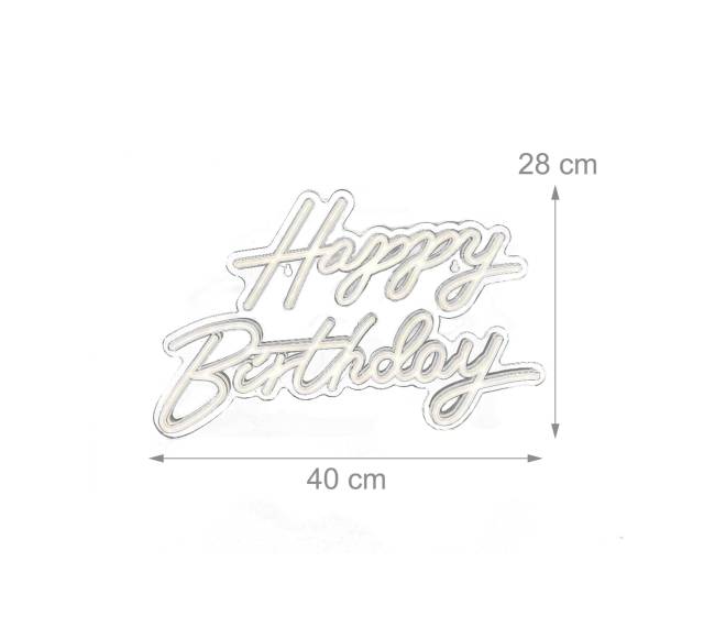 LED ženklas Happy Bday3