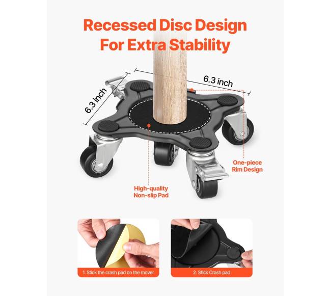 Baldų vežimėlis su 5 ratukais 544 kg talpa2