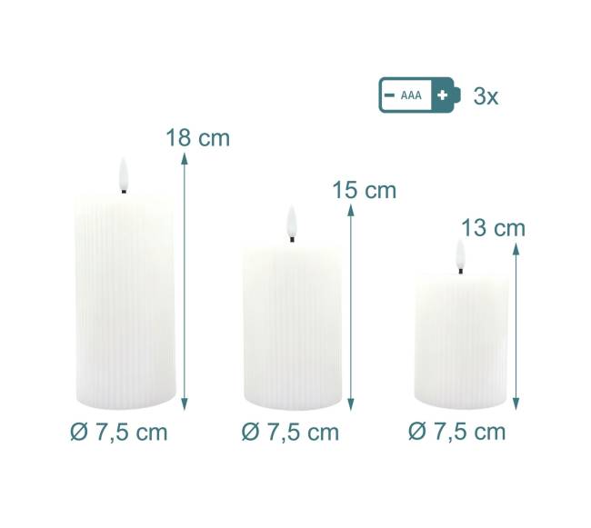 3 LED žvakės3