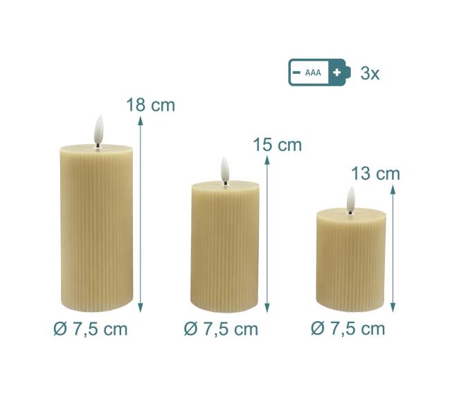 3 LED žvakės3