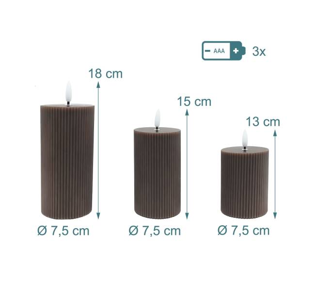 3 LED žvakės3
