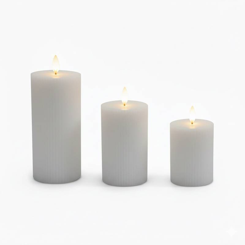 3 LED žvakės0