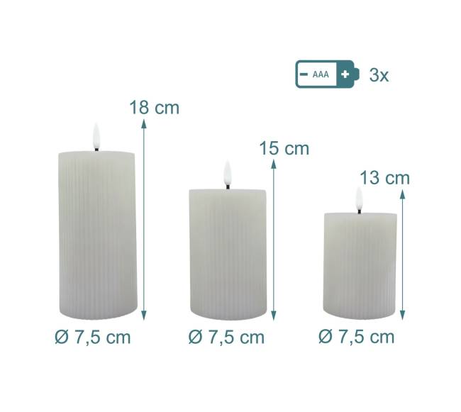 3 LED žvakės3