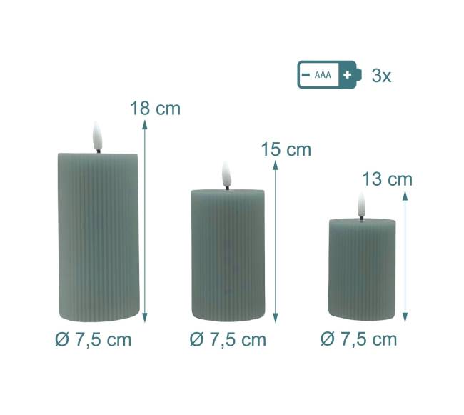 3 LED žvakės3