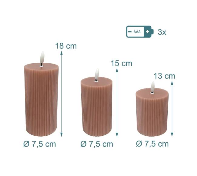 3 LED žvakės3