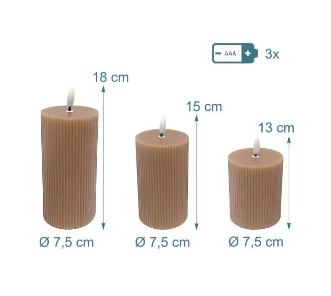 3 LED žvakės3