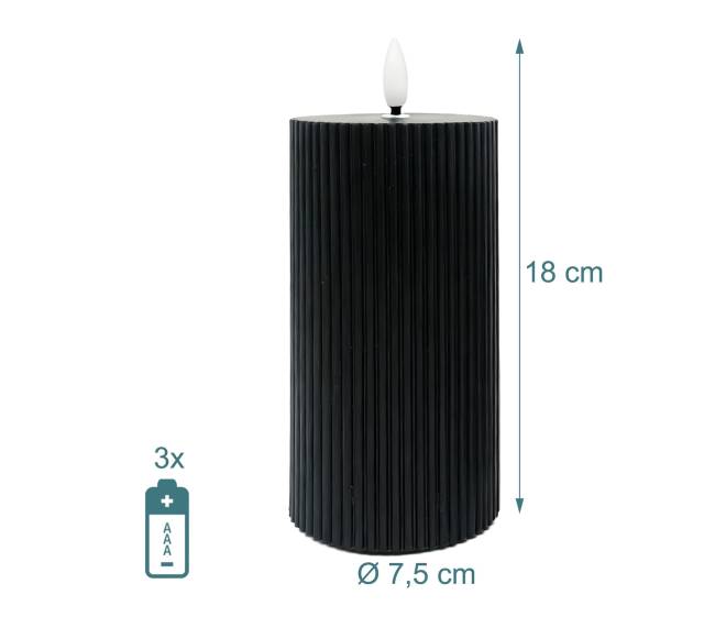 LED žvakės, 4 vnt. rinkinys, 18 cm3