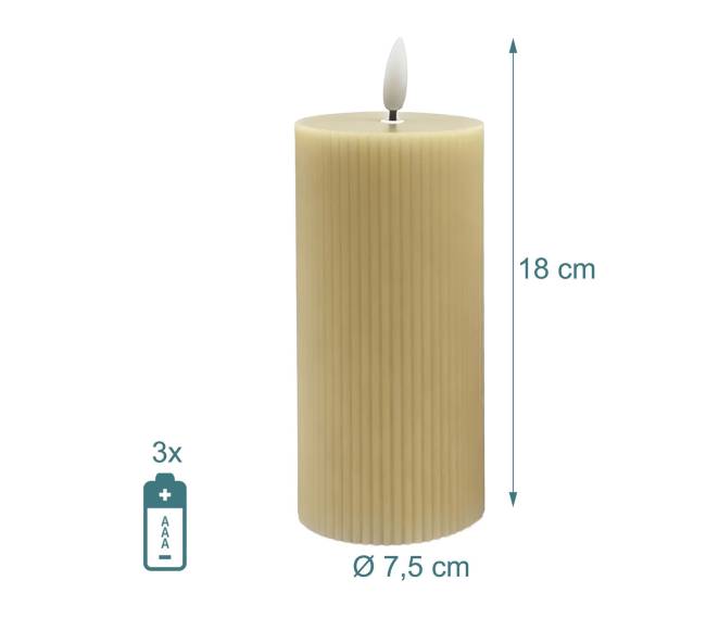 LED žvakės, rinkinys iš 4, 18 cm3