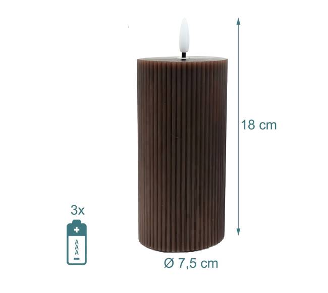 LED žvakės, 4 vnt. rinkinys, 18 cm3