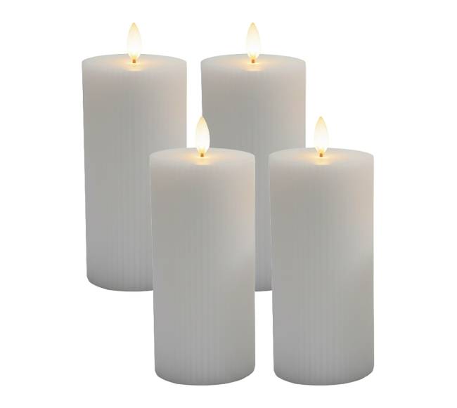 LED žvakės, 4 vnt. rinkinys, 18 cm0