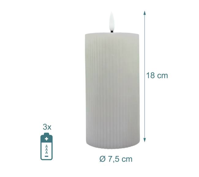 LED žvakės, 4 vnt. rinkinys, 18 cm3