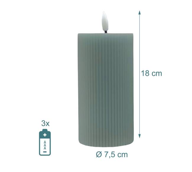 LED žvakės, rinkinys iš 4, 18cm3