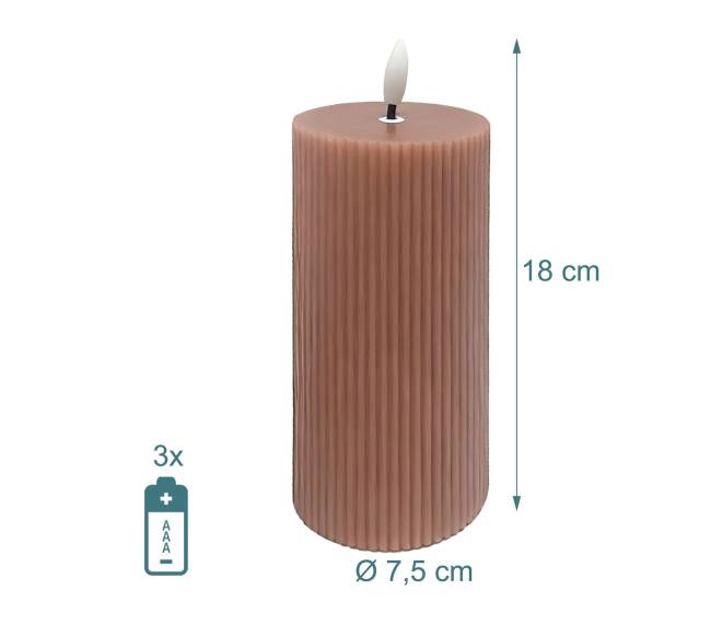 LED žvakės, 4 vnt. rinkinys, 18 cm3