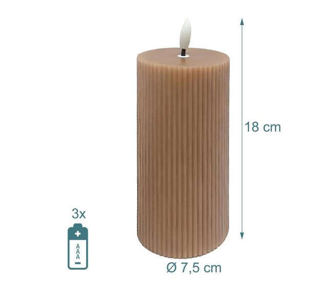 LED žvakės, 4 vnt. rinkinys, 18 cm3