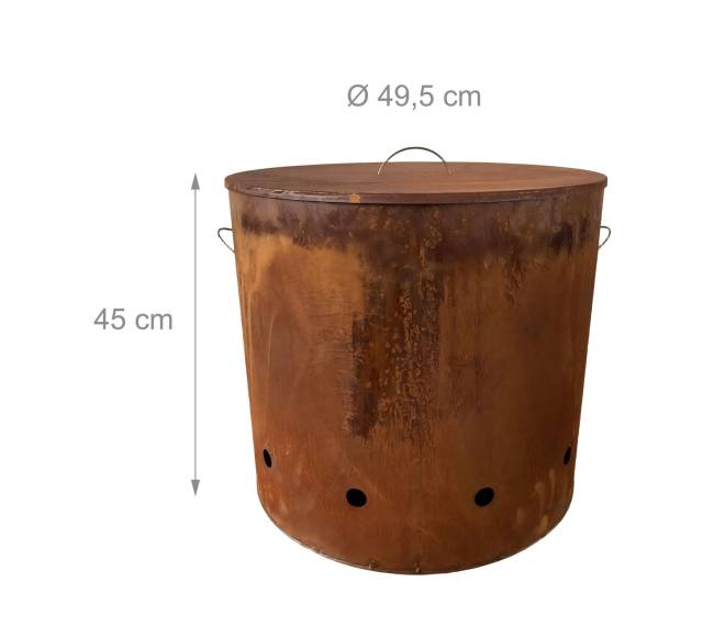 Corten plieno ugnies statinė3