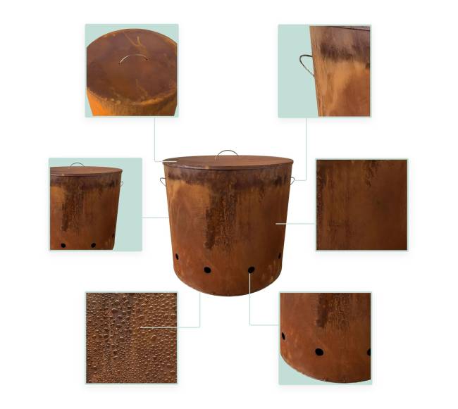 Corten plieno ugnies statinė4