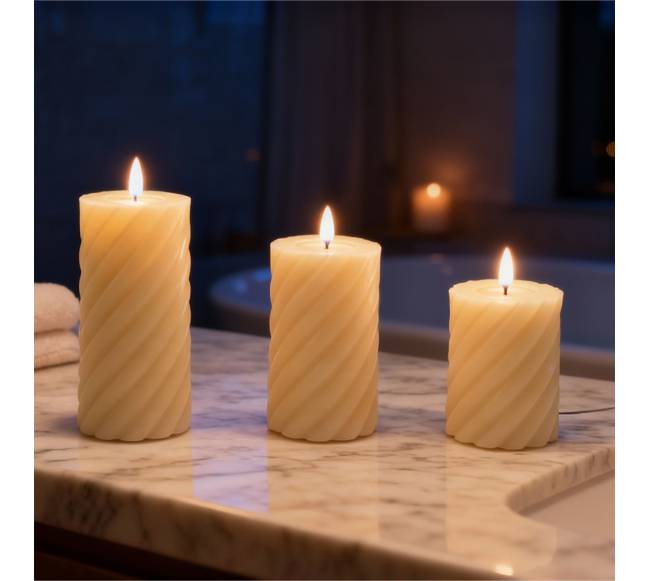 3 LED žvakių rinkinys1
