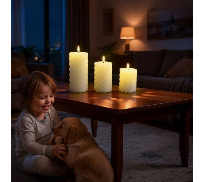 3 LED žvakių rinkinys2