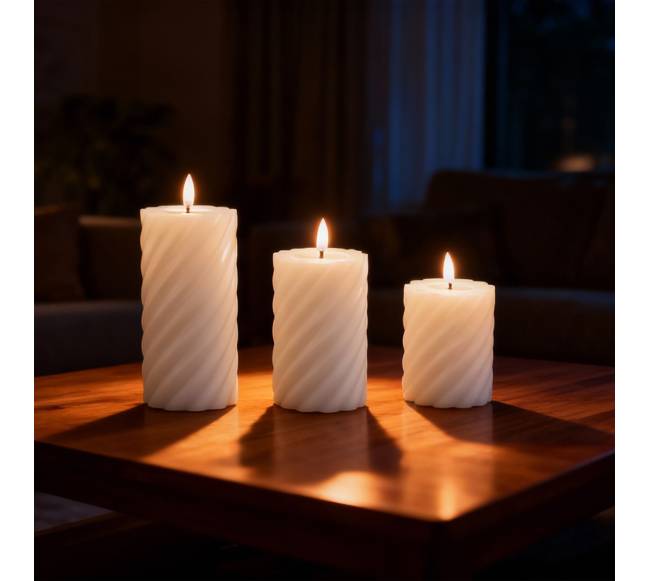 3 LED žvakių rinkinys1