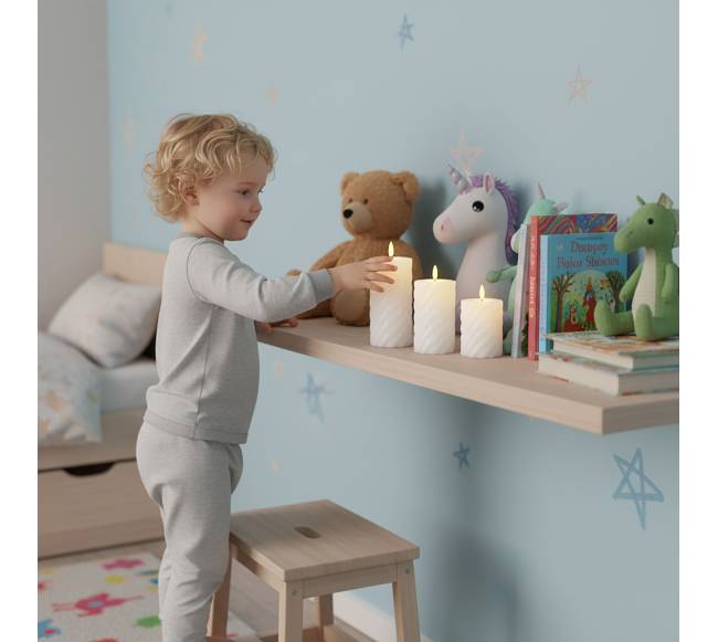3 LED žvakių rinkinys2