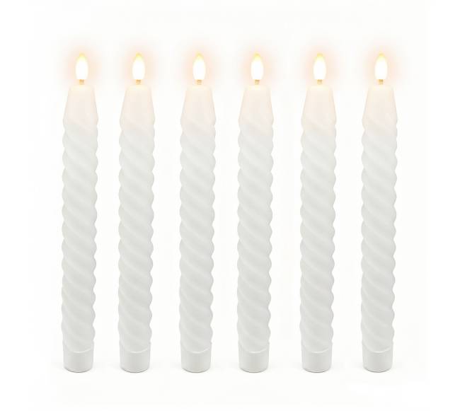 6 LED kūginių žvakių rinkinys0