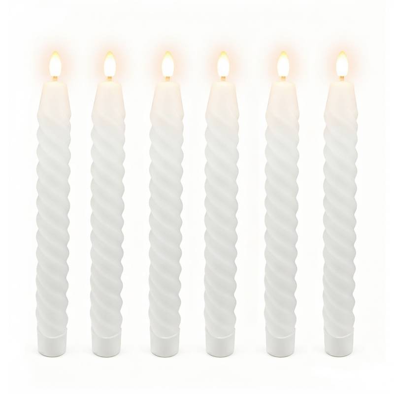 6 LED kūginių žvakių rinkinys0