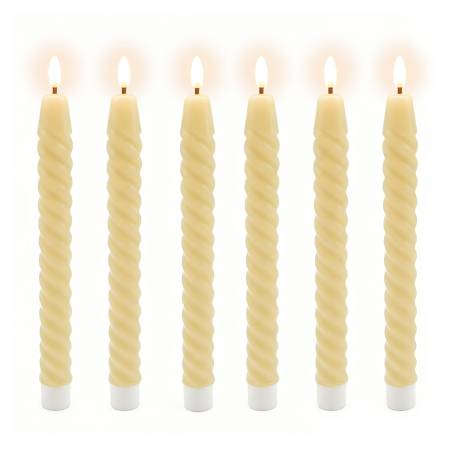 LED žvakių smailėjantis rinkinys iš 6 vnt.0