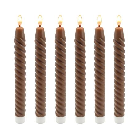 6 LED žvakių (kūginių) rinkinys0