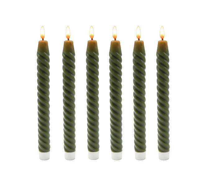 6 LED kūginių žvakių rinkinys0