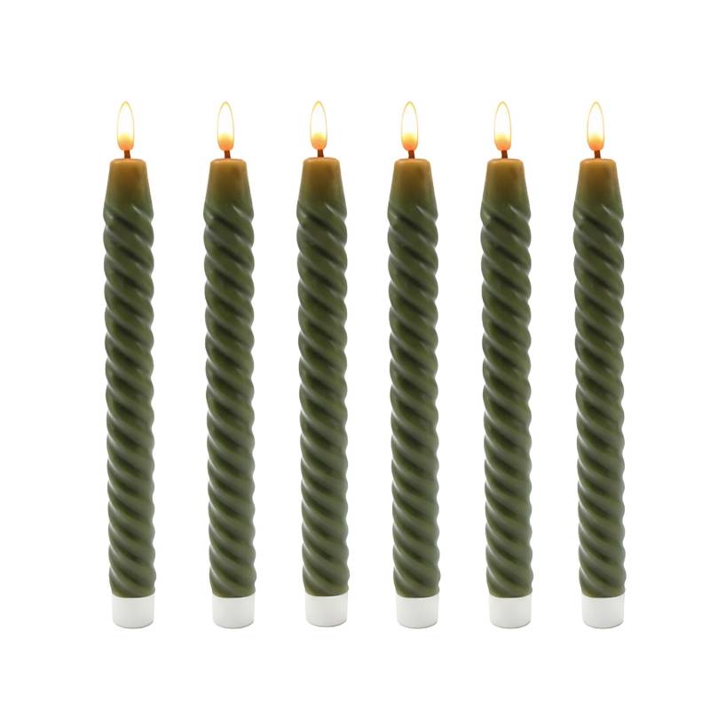 6 LED kūginių žvakių rinkinys0