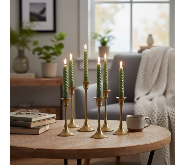 6 LED kūginių žvakių rinkinys1