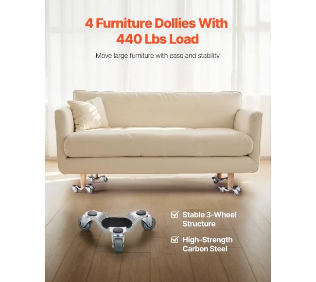 Baldų perkraustymo vežimėliai 4 vnt. plieniniai1