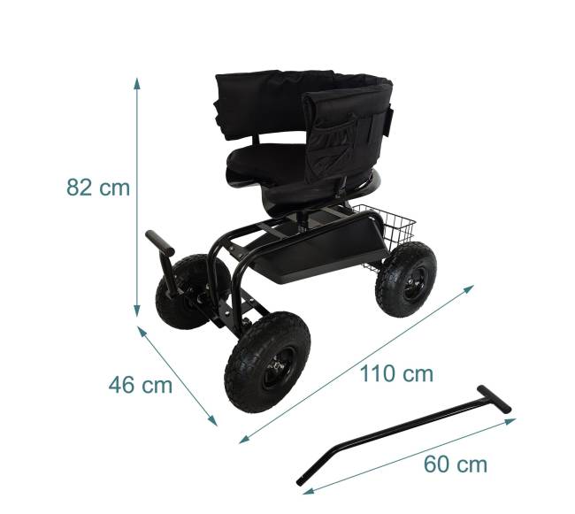 Mobilus sodo krėslas su daiktų laikymo skyriumi3